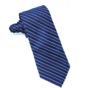 Nautica Mens 100% Silk Necktie Tie Diagnal Stripe